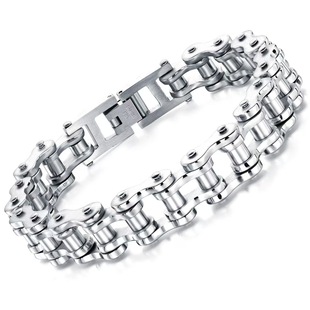 Bike stainless steel, chain, bracelet, European style, men's style, simple and elegant design