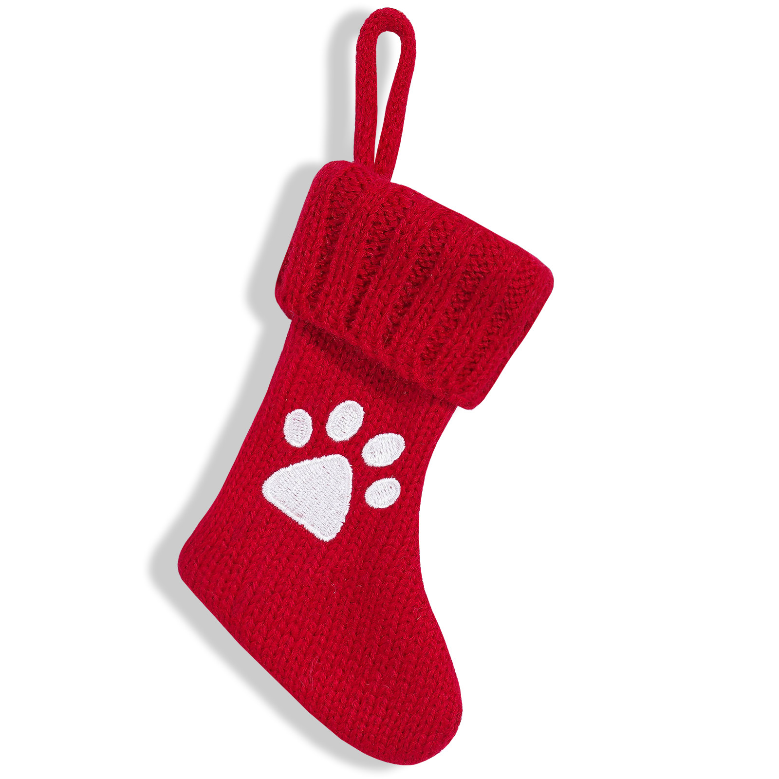 Navidad transfronteriza letras pequeñas calcetines de Navidad lindas huellas de pies cuchillos y tenedores cubiertas creativas de colgantes de árbol de Navidad bolsas de dulces