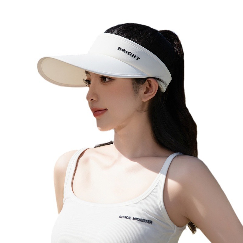 Visera de sol mujer ala ancha protección uv gorra deportiva_voghion.com