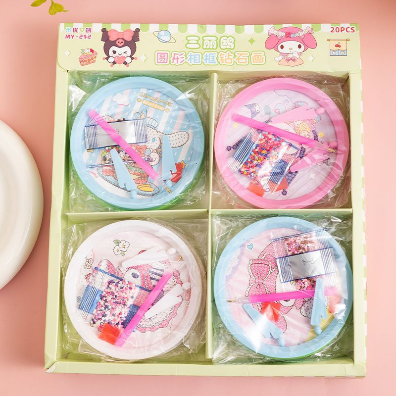 Children's 2024 New Diamond Stickers Handmade DIY Masonry Paste Crystal Dot Diamond Girl Toys Student Birthday