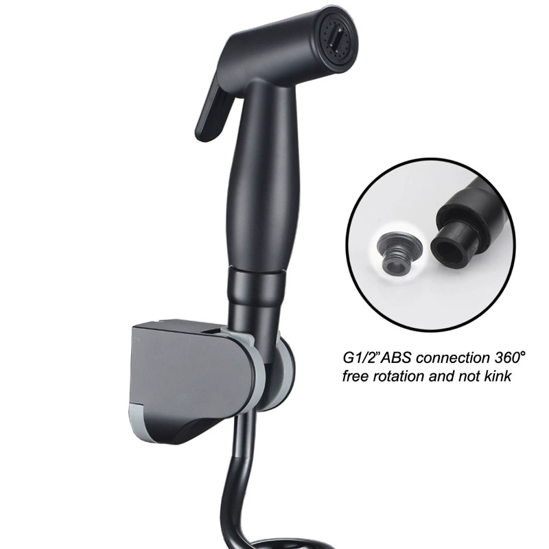 Accessories, black bidet, toilet, set