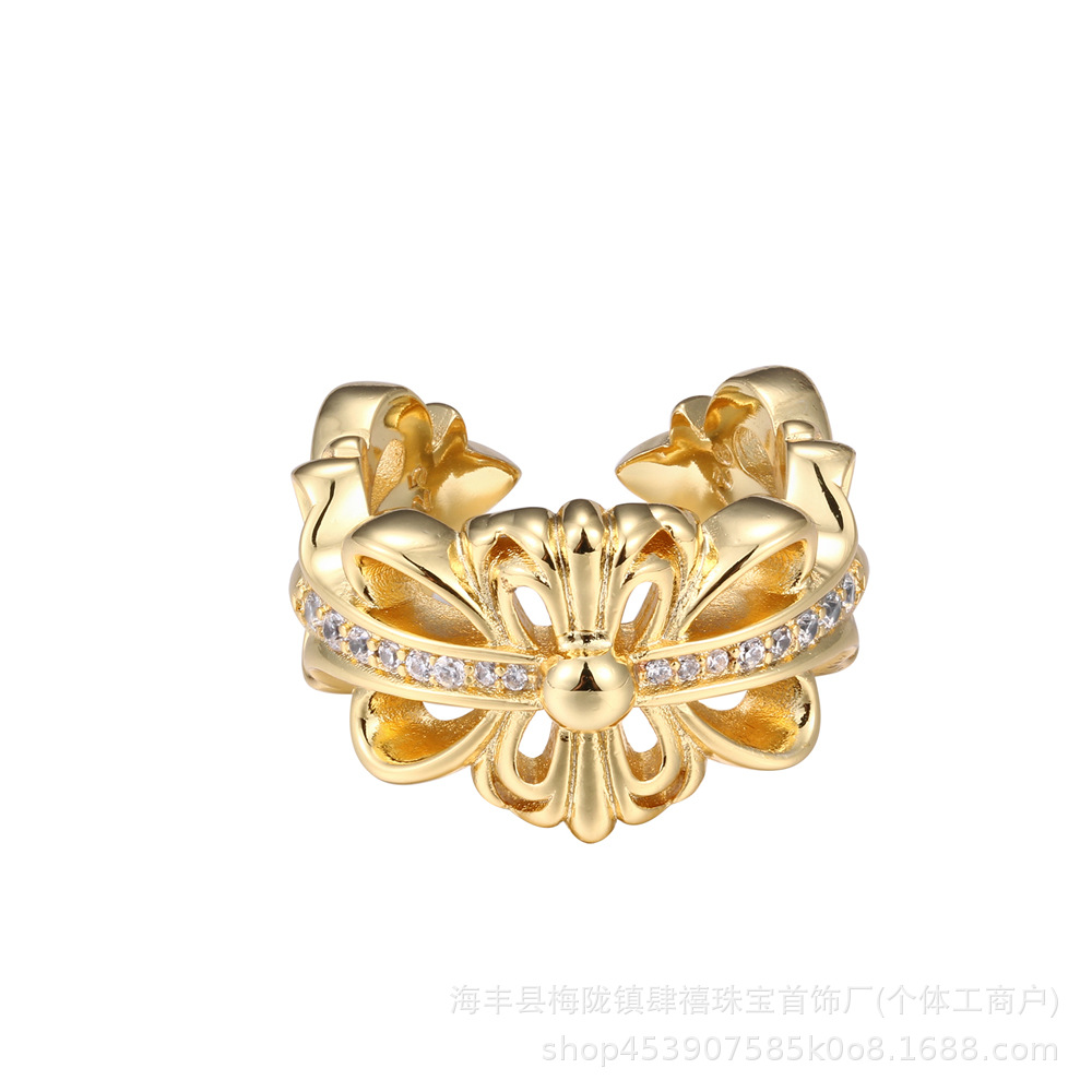 Iris gold with diamonds