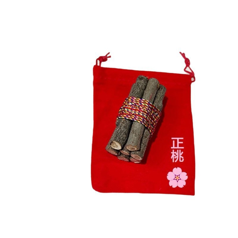 【爆品】正宗桃木东南枝五色线桃木枝随身带床头家用桃树枝|undefined