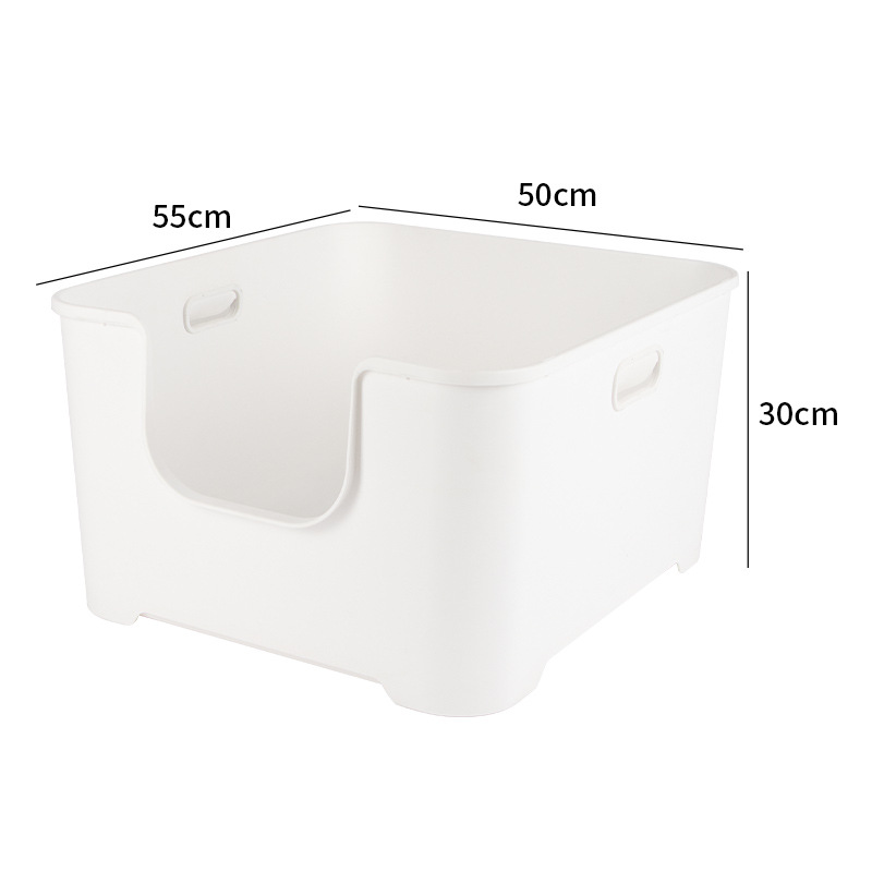 Lavabo para gatos, inodoro para gatos anti-salpicaduras de gran tamaño, lavabo de arena para gatos abierto gigante, caja de arena para gatos extra grande, pala de arena para gatos gratis