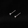 Small square earrings, silver 925 sample, 2021 years, simple and elegant design