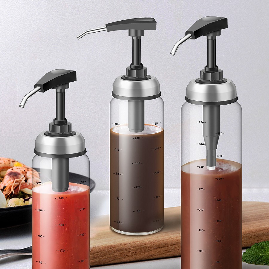 Botella para salsa de ostras, aceitera de vidrio, botella para salsa, dispensador de aderezo para ensaladas, artículos domésticos de cocina, de borosilicato de alta resistencia, con control de aceite y a prueba de fugas.