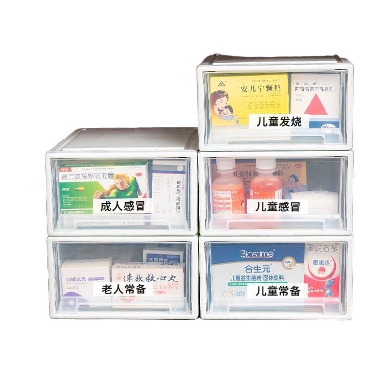 药箱家庭装抽屉式家用收纳柜大容量药品整理箱多层医药应急药片盒|undefined
