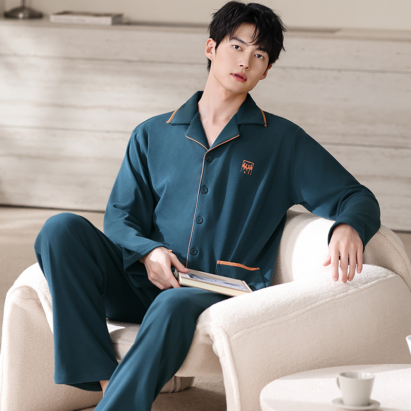 Y74005 카라넥 긴팔 잠옷