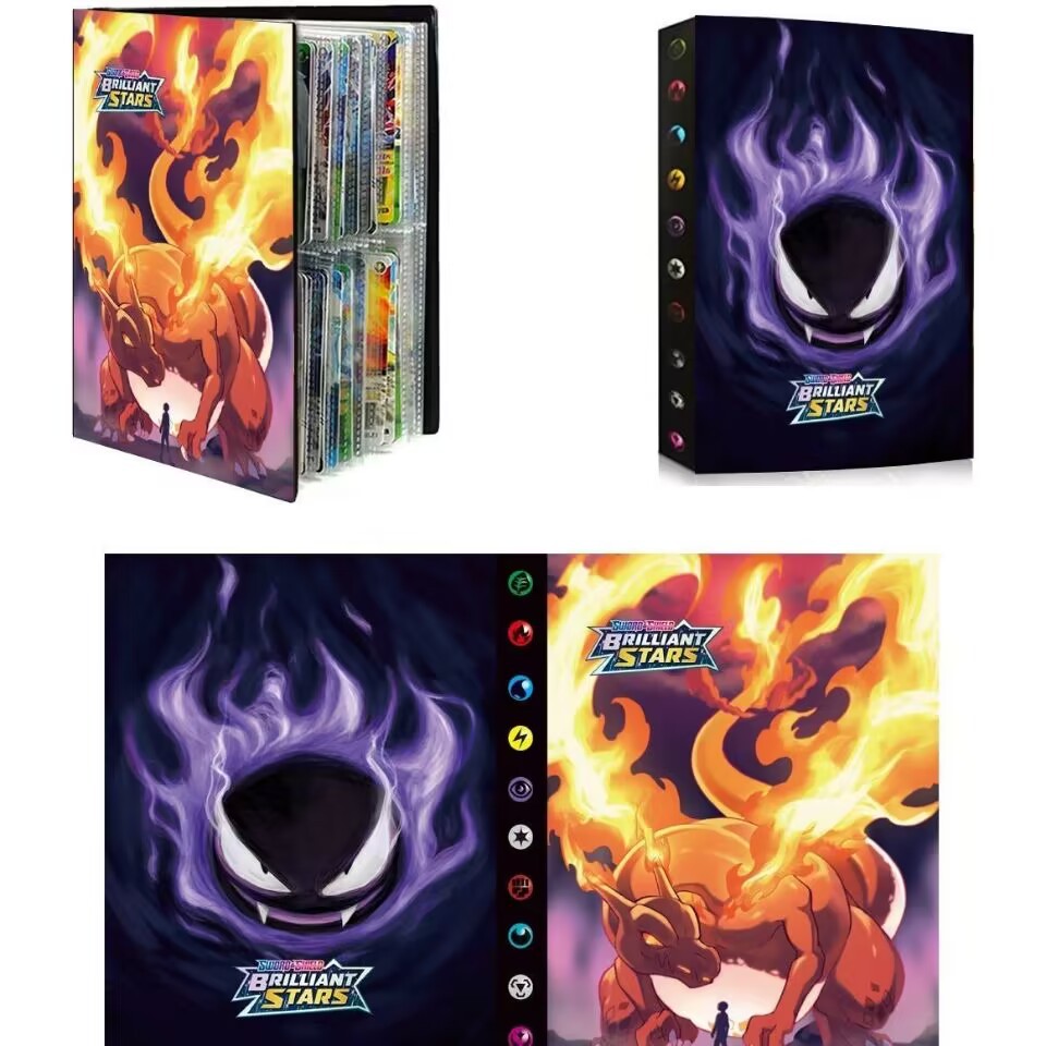 Bolsillo transfronterizo jingling bao ke meng de cuatro cuadrículas de gran capacidad en la parte delantera y trasera puede contener 240 tarjetas de gran capacidad libro de colección