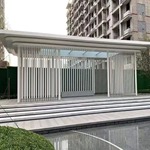 大型不锈钢景观廊架广场公园金属发光建筑雕塑庭院休闲阳光棚长廊
