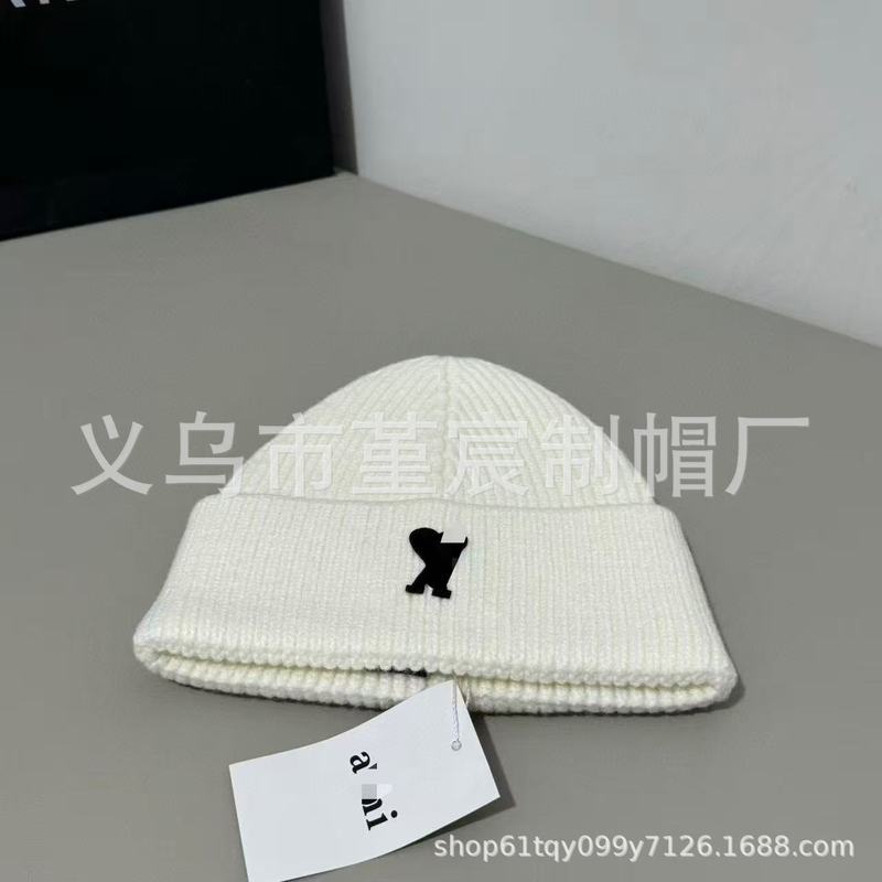 秋冬新款高品质爱心针织帽男女同款毛线帽保暖防风时尚百搭冷帽潮|undefined