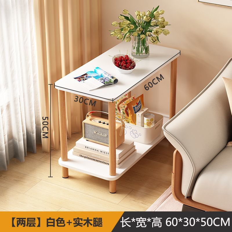 Sofá de mesa de té sala de estar pequeño gabinete de mesa de cabecera móvil gabinete de mesa lateral simple alquiler de mesa cuadrada