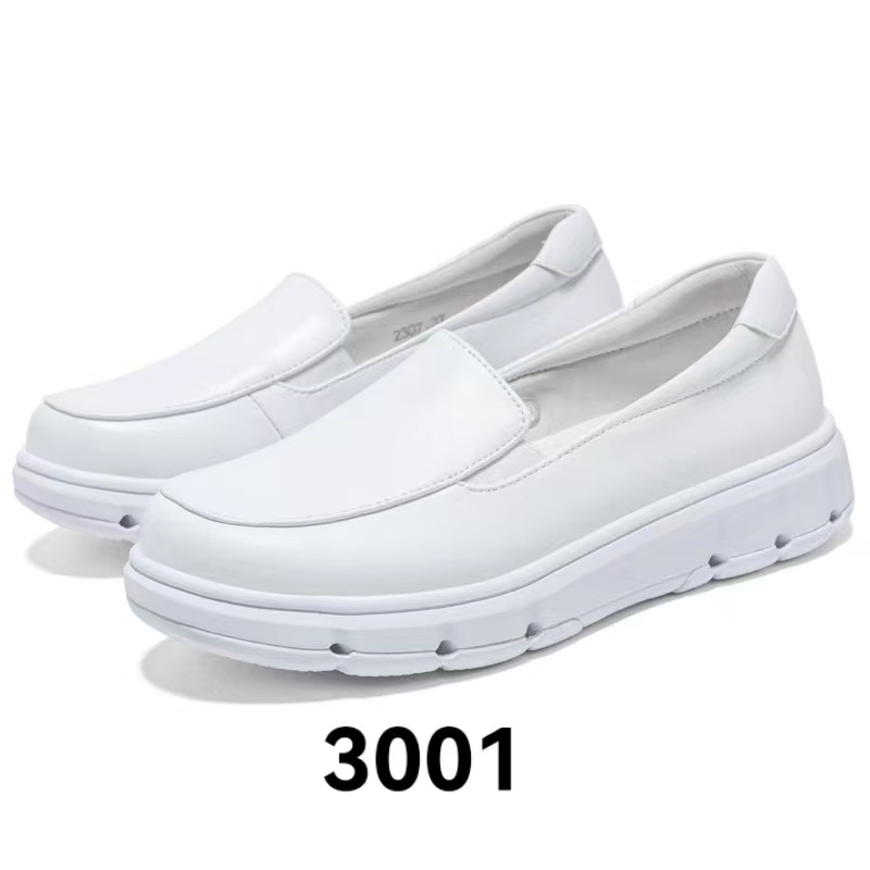 Zapatos de enfermera de piel de vaca, suela suave de cuero, pies transpirables, no cansados, hospital, clínica, salón de belleza, zapatos de trabajo, zapatos de mujer de primavera en stock