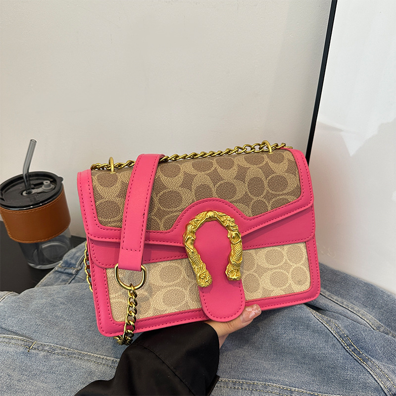 Nuevo estilo de comercio exterior transfronterizo, cadena de viento de fragancia pequeña, bolso de axila de un solo hombro, 2025, bolso cuadrado pequeño de mensajero salvaje de estilo occidental de alta gama