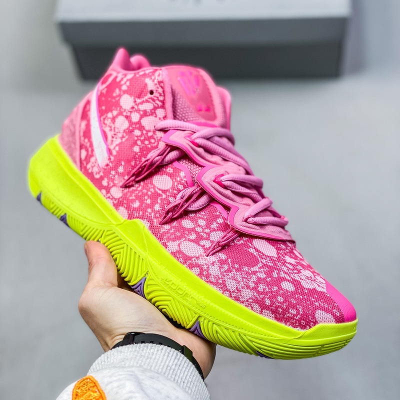High-Quality Kyrie5 Generation Basketball Shoes Spongebob Mesh Breathable Men's and Women's Outdoor Training Shoes Casual Sports Shoes
