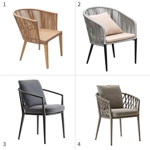 Outdoor Tables and Chairs, Courtyard Leisure Coffee Table, Three-Piece Set, Hotel Villa Balcony, B&B Model Room Furniture, Rattan Chairs