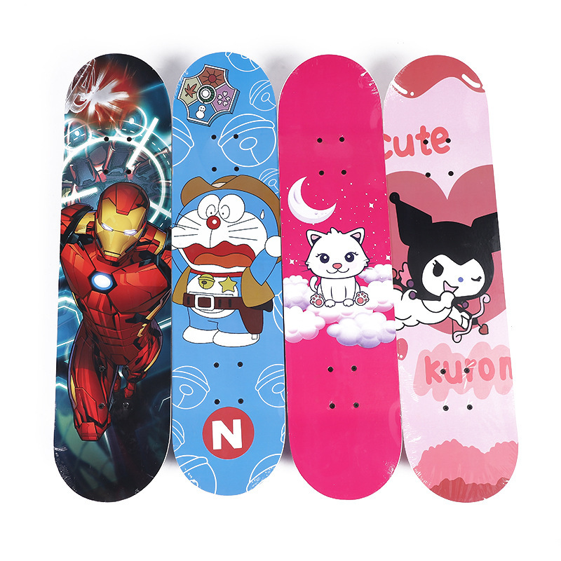 Factory New Hot Selling Skateboard Beginners Men and Women Students Double Rocker Children's Four-wheel Scooter 3 Years Old 6 Years Old 12 Years Old