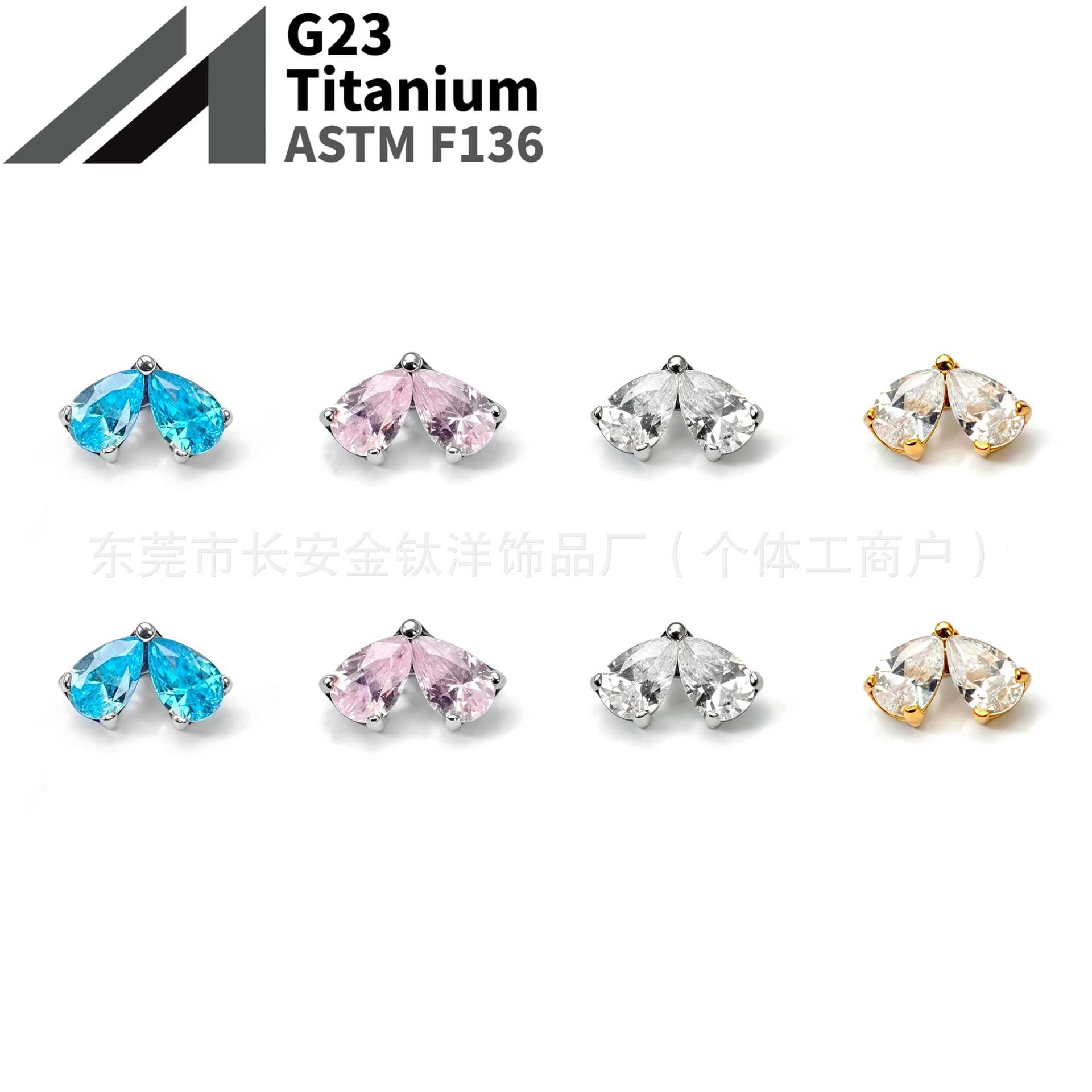 16G labret stud size and finish detail