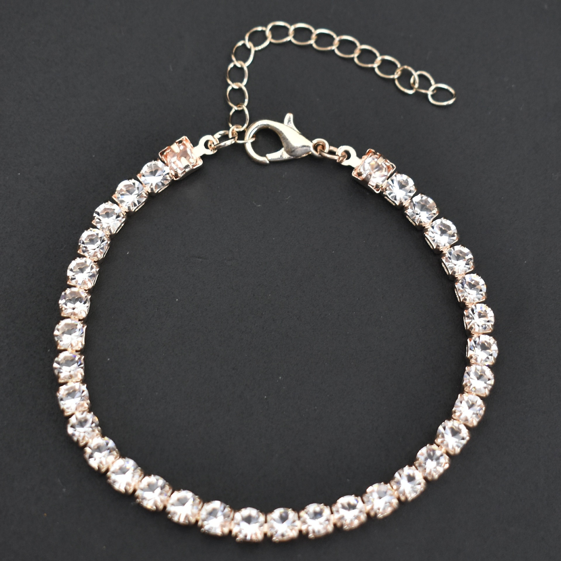 新款欧美项链夸张耳环套装欧美水钻锁骨项新娘饰品链镶钻宴会四件