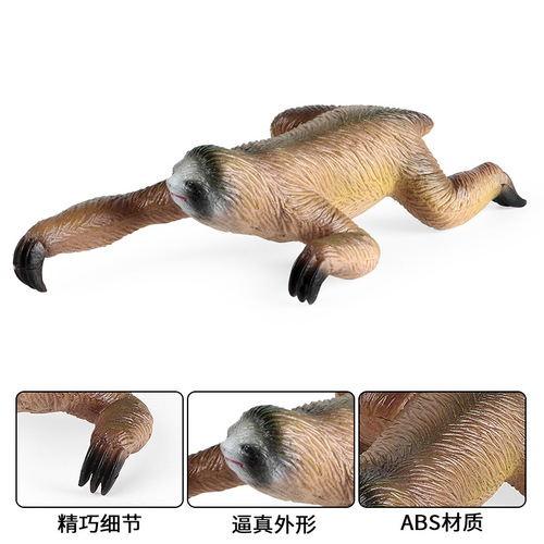 Cross-border simulation animal model children's science and education cognitive solid static sloth long-armed orangutan monkey toy ornaments