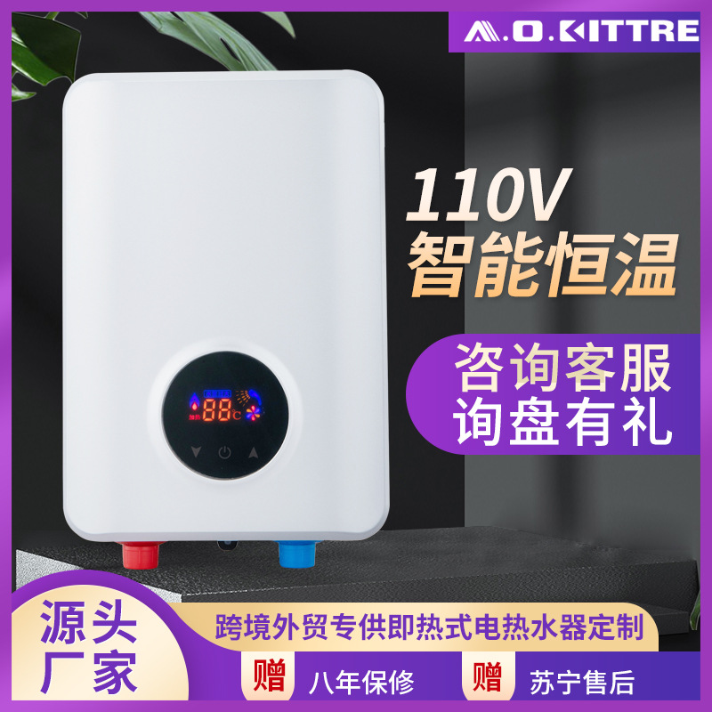 Cross border Tankless Electric water heater 110V household take a shower small-scale Super Hot constant temperature shower Rental Manufactor customized