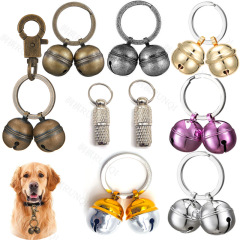 Cross-border pet bell sound crisp DIY pet collar charm cat dog key ring metal bell