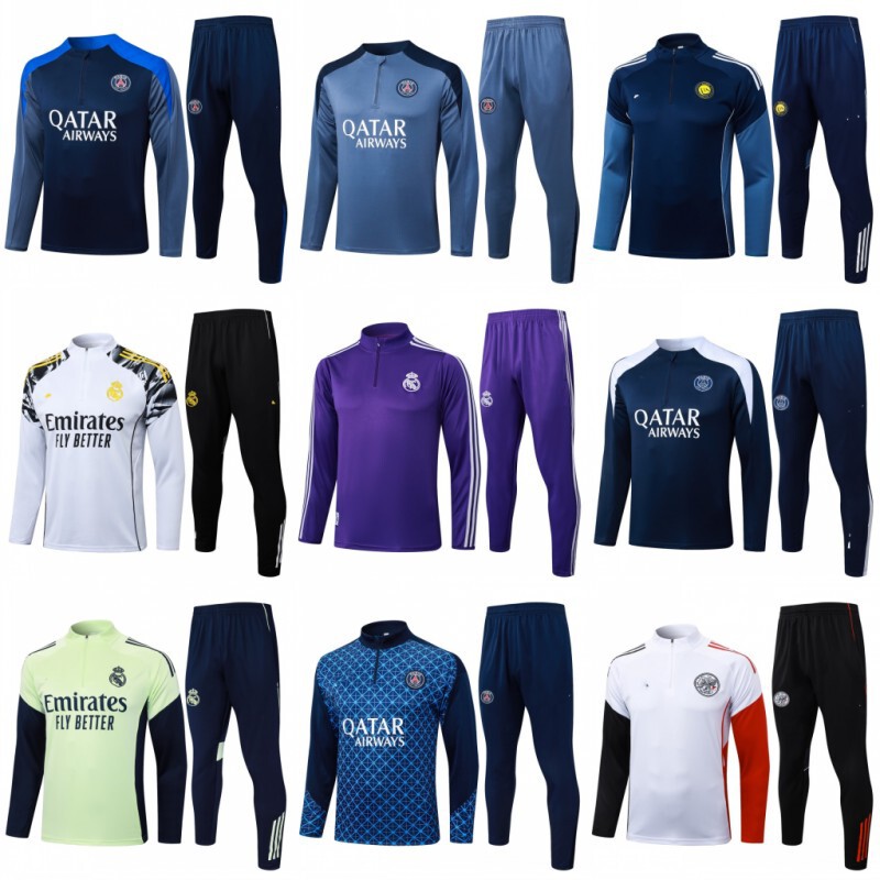 2526 Real Madrid Adult Football Training Inter Milan Long-Sleeved Adult Suit Autumn and Winter Training Uniform Paris Suit Autumn and Winter 2526 Real Madrid Adult Football Training Inter Milan Long-Sleeved Adult Suit Autumn and Winter Training Uniform Paris Suit Autumn and Winter