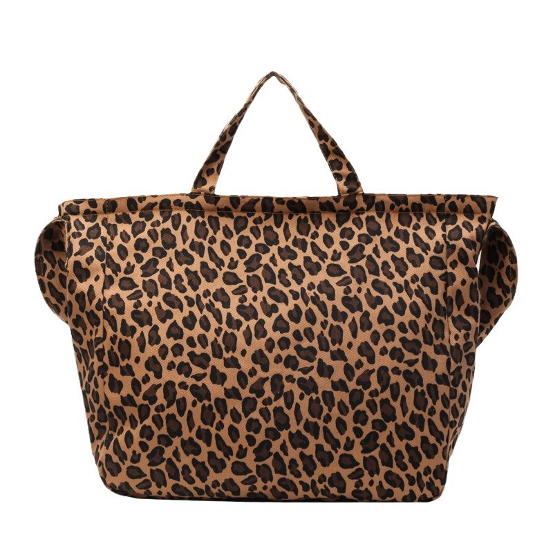 Leopard Print Tote New Autumn Winter Trendy And Unique Color-blocking Large-capacity Shoulder Bag, Fashionable Retro_voghion.com