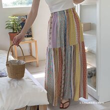 2026年新款棉绸睡裙夏季女半身裙可外穿半裙感碎花绵绸睡衣长款
