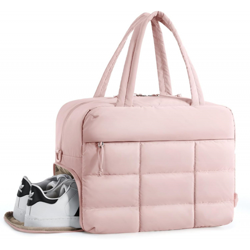 Pequeña bolsa de gimnasio bolso de pluma bolsa de fin de semana para mujeres viaje de noche bolsa de equipaje