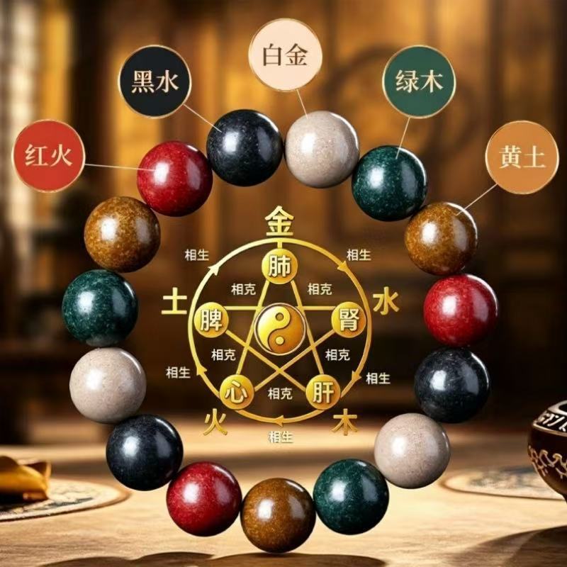 礼盒装天然五行合香珠中药手串鹅梨账中香古法药香珠文玩手串圆珠