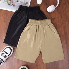 男童简约休闲运动裤女童宽松透气直筒裤春夏秋季儿童舒适工装短裤