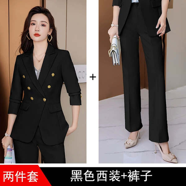 YX8017 black suit + pants