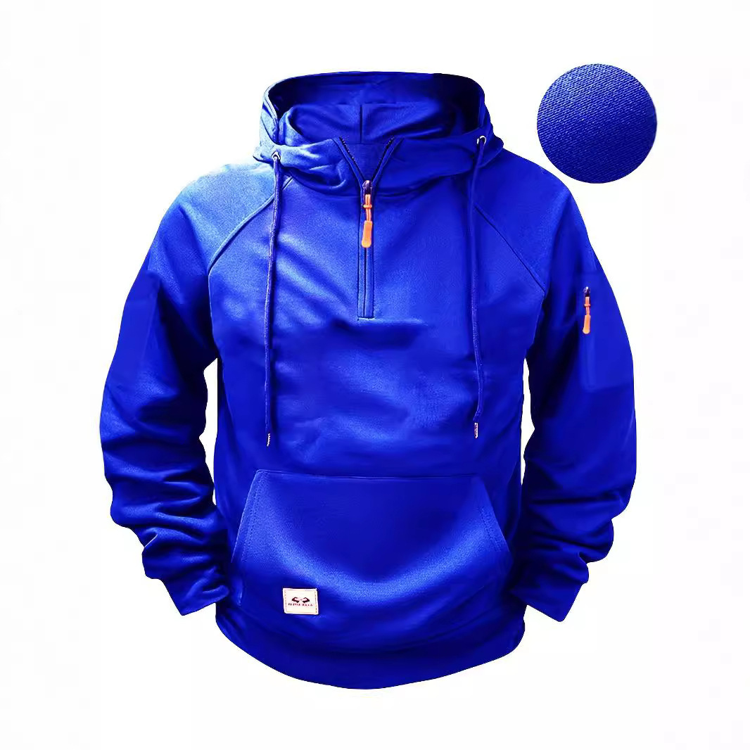 2024 New Cross-border Spring and Autumn Men's Sweater Hoodie Zipper Multi-pocket Pullover Sports Casual Sweater