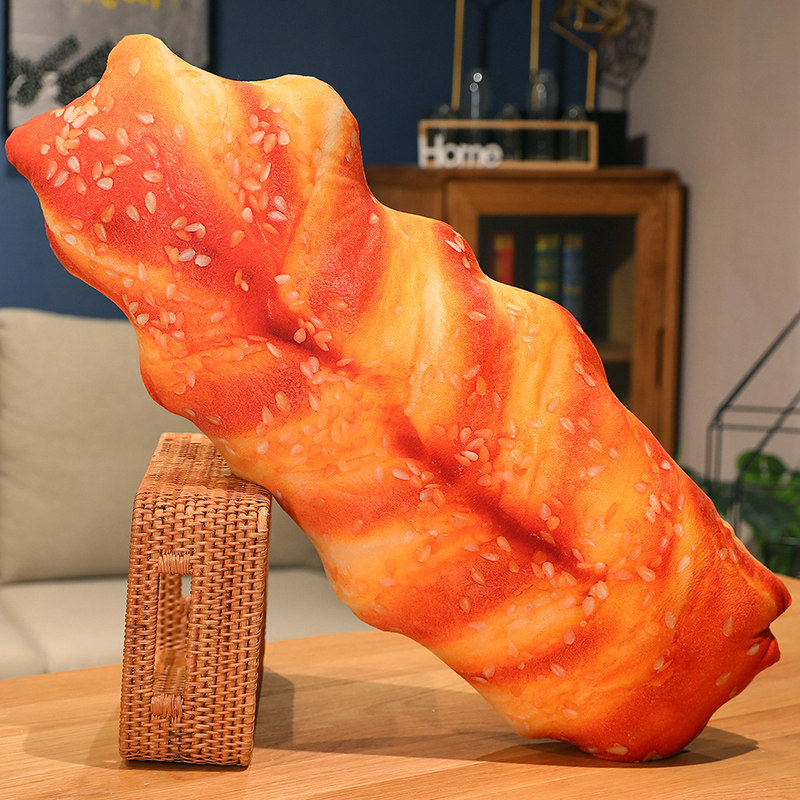 Almohada de Peluche con Forma de Pan Terciopelo Cristal Súper Suave para Dormir y Regalos image 8