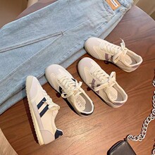 环球小白德训鞋女款2025秋季新款时尚平底鞋子女春秋百搭舒适板鞋