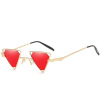 Glasses solar-powered, triangle, metal sunglasses, punk style, European style