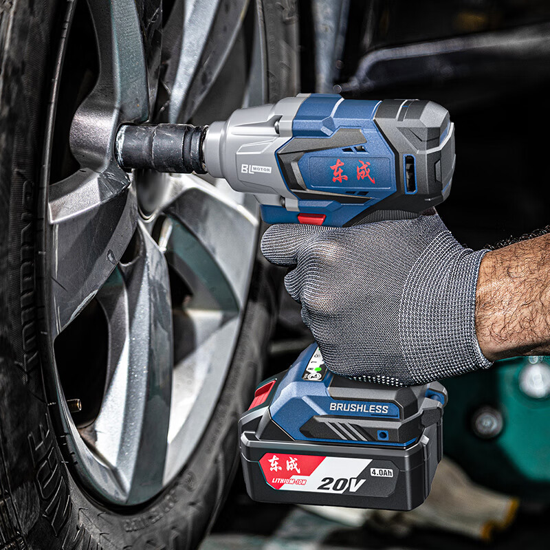 Dongcheng carga de litio eléctrico sin escobillas llave eléctrica de litio eléctrica gran torsión llave de impacto desmontaje de neumáticos y andamios