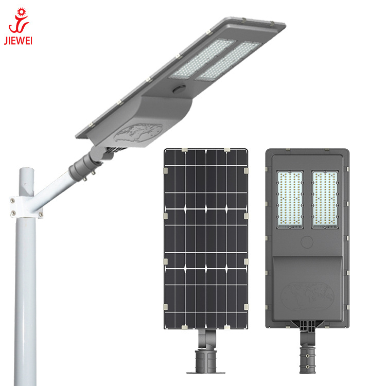 lámpara solar de calle de carretera lámpara de patio batería a prueba de rayos fundición de aluminio alta potencia led inteligente inducción inteligente