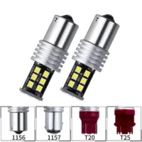Автомобильные светодиодные фонари S25 1156 1157 стоп-сигналы 15SMD 2835 поворотные фары противотуманные фары заднего хода