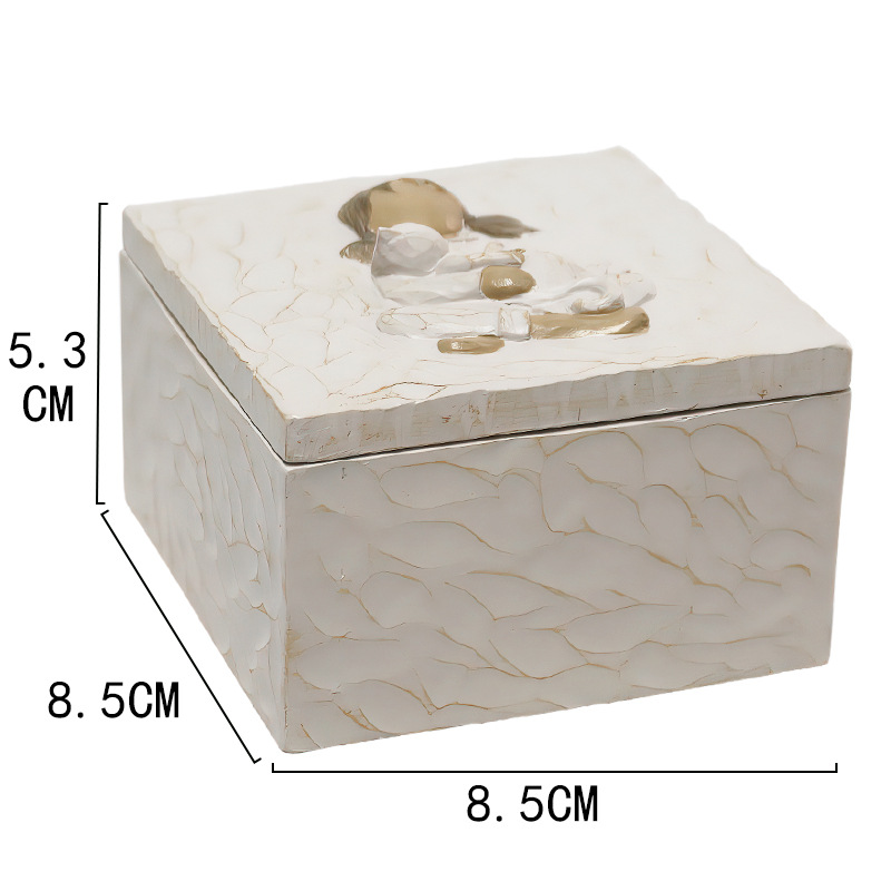  New Product Resin Animal Pet Urn Angel Dog Cat Commemorative Fire Universal Funeral Coffin Box