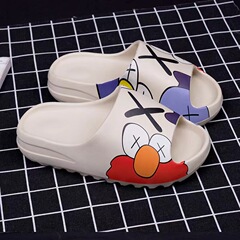 夏用ココナッツスリッパ レディース 室内/室外兼用 滑り止め 厚底 カップル向け 多用途 漫画風 インス風 メンズサンダル インス風