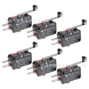 Small micro switch V-156-1C25 long handle pulley Silver Point limit switch