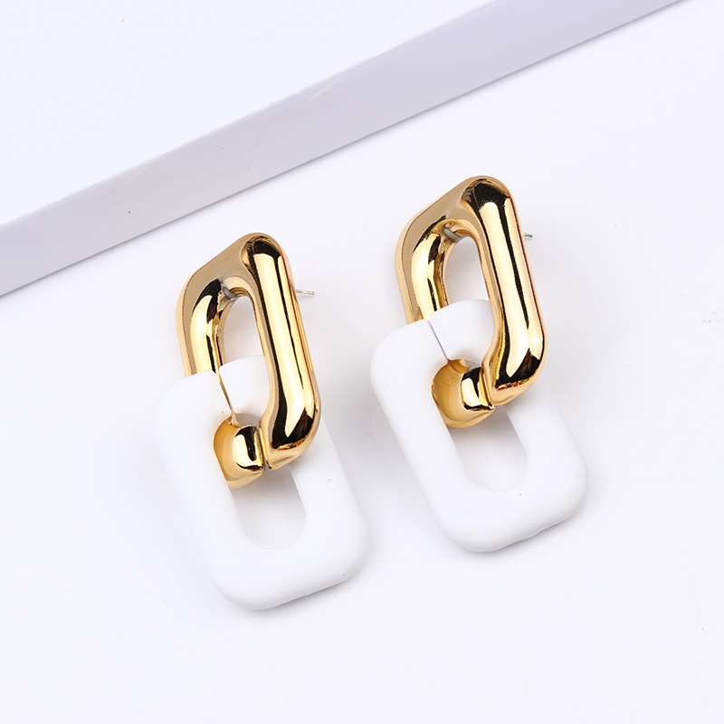 Fashion Geometric Arylic Stoving Varnish Unisex Drop Earrings 1 Pair display picture 5