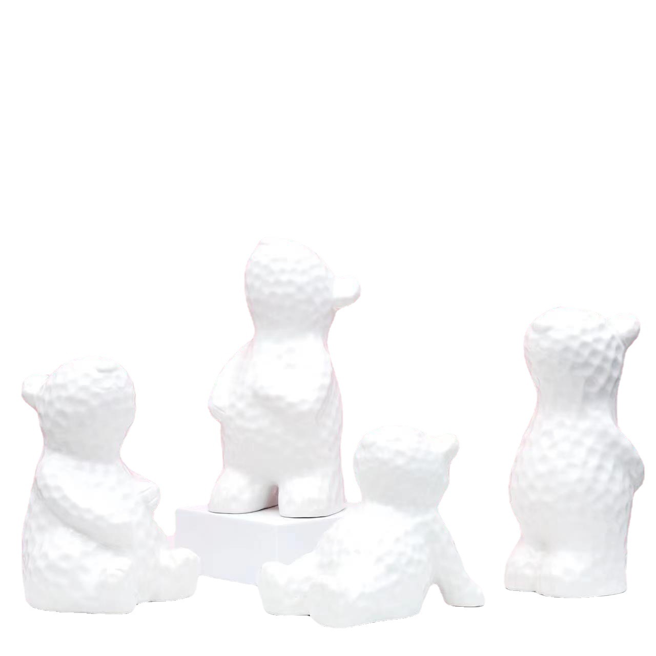 Estilo europeo de cerámica Oso Polar decoración ins simple creativo blanco vino gabinete pasillo hogar artesanía Decoración