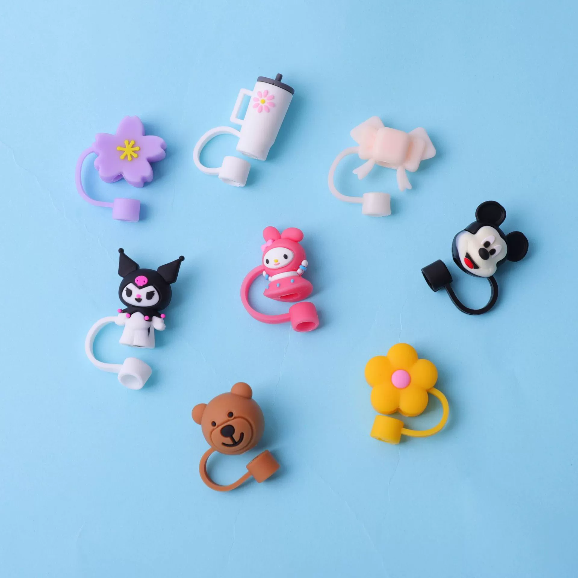 Мультяшная соломенная крышка 10 мм для стакана Stanley, пылезащитная заглушка, пылезащитный колпачок, производитель, готовый склад, независимая упаковка, оптовая продажа