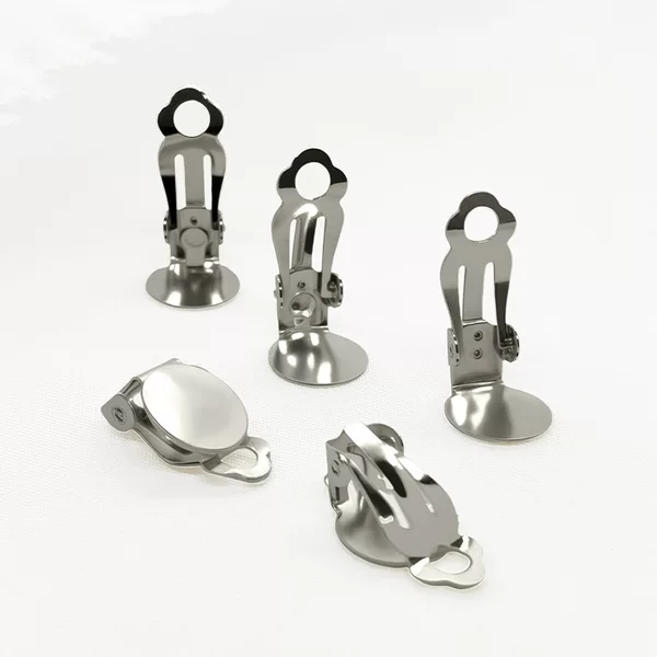 Frog Clip-On Earrings Without Ear Holes, Electroplated Iron, with and Without Hanging Styles, Frog Ear Pad DIY Jewelry Accessories