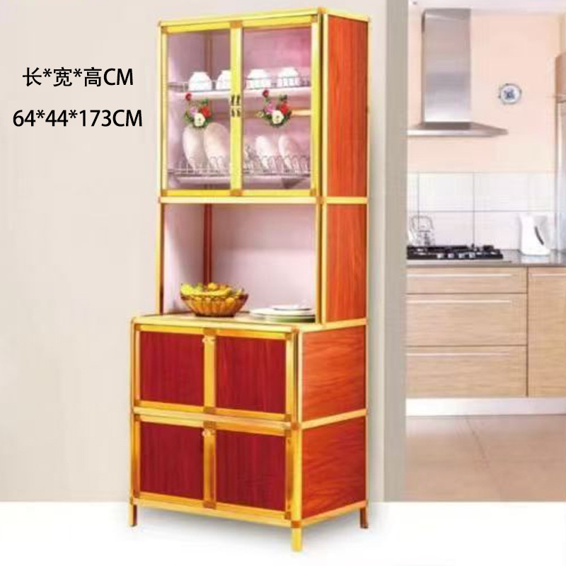 Nuevos productos armario casero armario de cocina rural armario de almacenamiento armario de alquiler armario de aleación de aluminio simple armario de almacenamiento