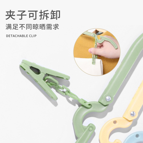Travel Foldable Hanger, Portable Hanger for Travel, Business Trip Foldable Clothes Rack, Multifunctional with Clothes Clip and Expander, Wholesale