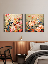 自油自画 数字油画diy填色手绘手工填充油彩客厅装饰画油彩画喜鹊